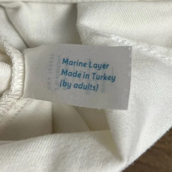 Marine Layer Patch Pocket High Rise Wide Leg Utility Pants Off White Size 2 - Picture 6 of 6